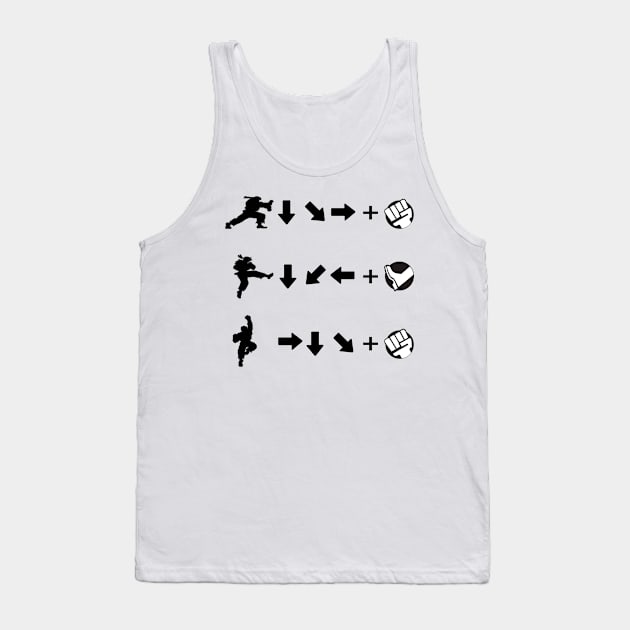 Street Fighter Moves - Ryu Tank Top by GuiNRedS